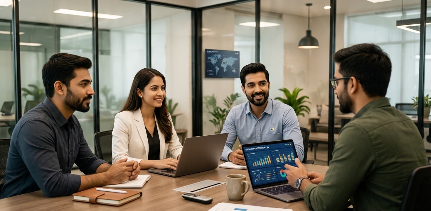 Nexsols Analytics team working on client strategy
